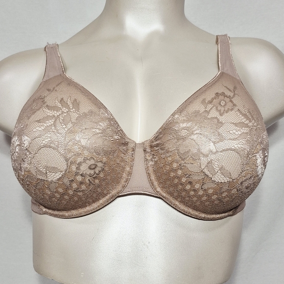 40C Olga 35006 Sheer Lace   Underwire‎ Bra Bronze - Picture 1 of 5